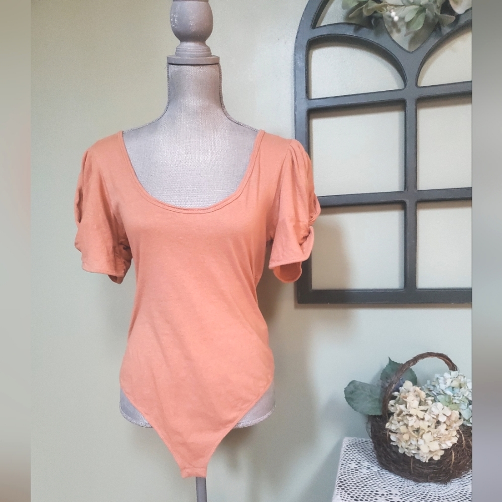 Free people puff sleeve bodysuit